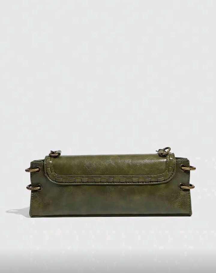 elegant textured green/black bag
