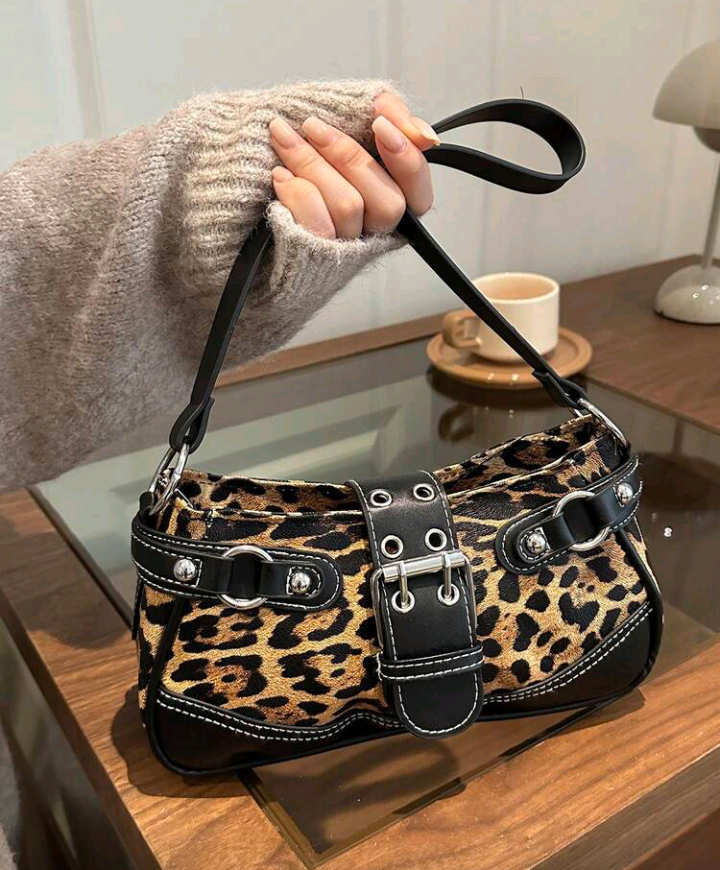 retro leopard print bag