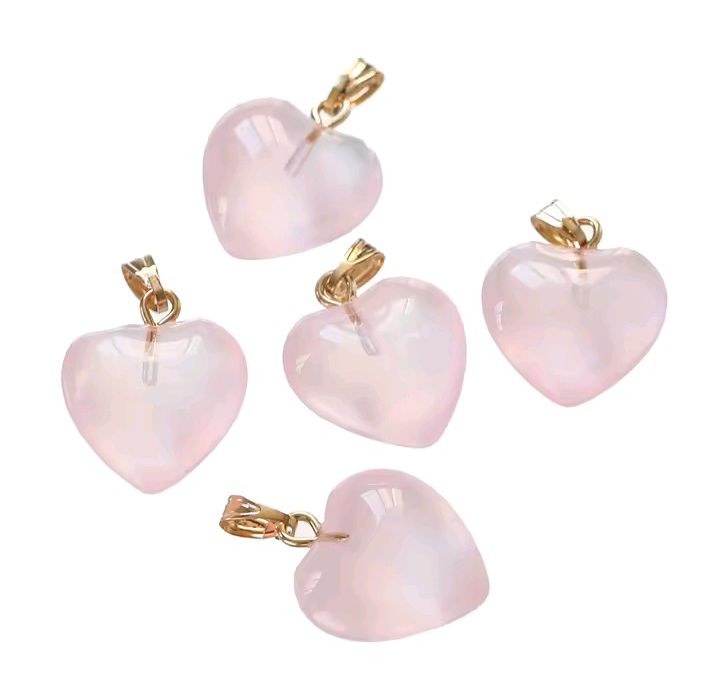 glass heart earrings