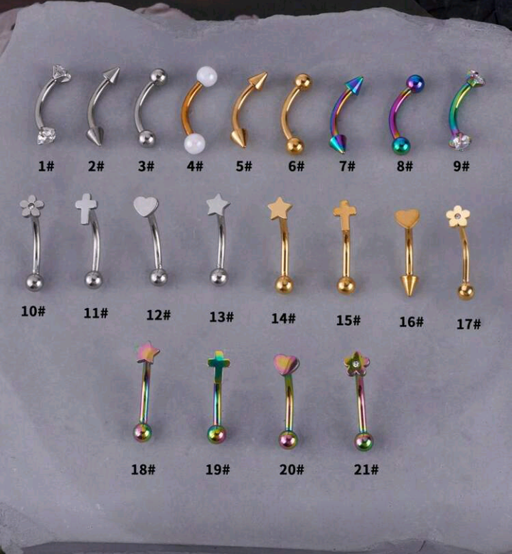 eye brow piercing 1 pc (stainless steel)
