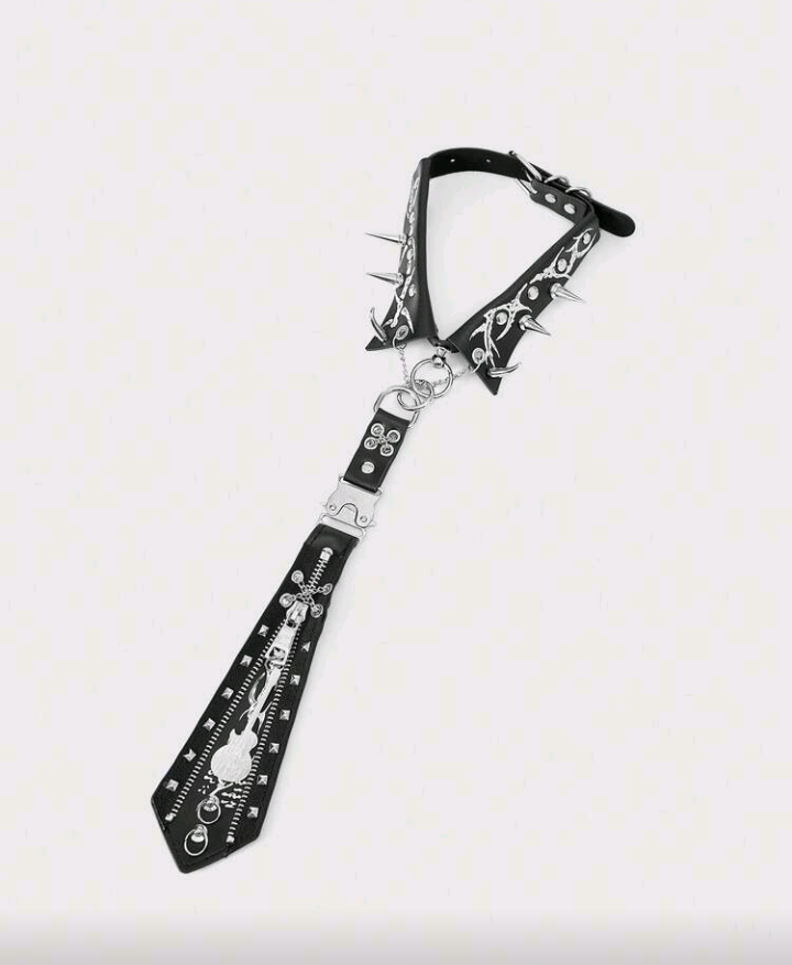 rockstar zipper choker tie