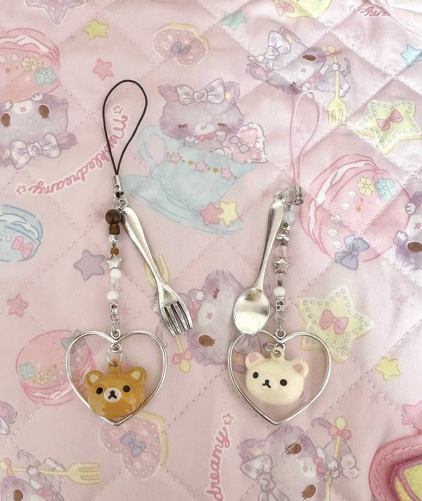 rilakkuma kawaii bell phone charms