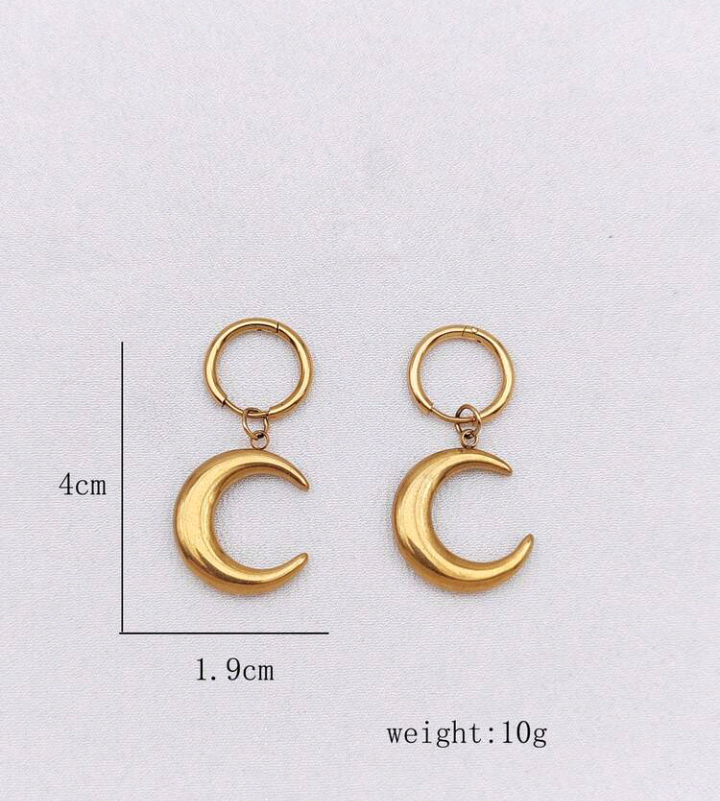 gold celestial earrings