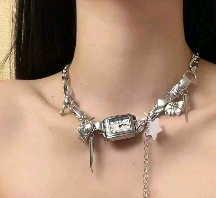 clock necklace