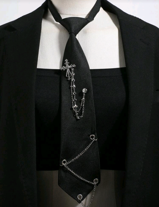 cross chain tie (available in 5 colors)