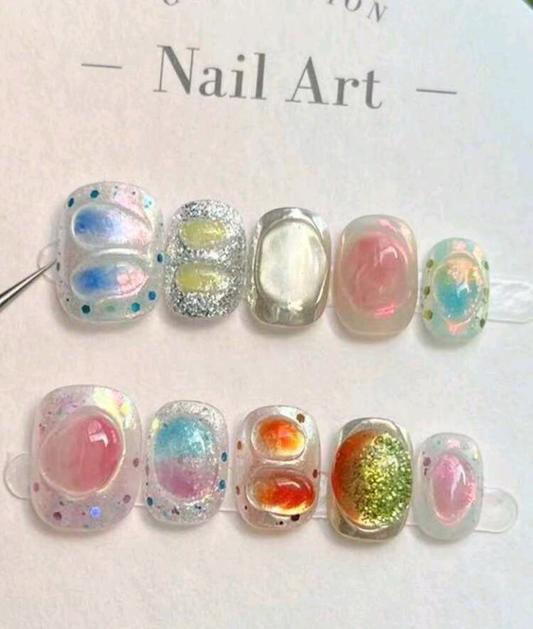 bubble candy handmade nails