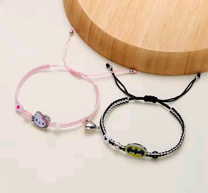 couple's matching bracelets (hello kitty, spiderman, batman)