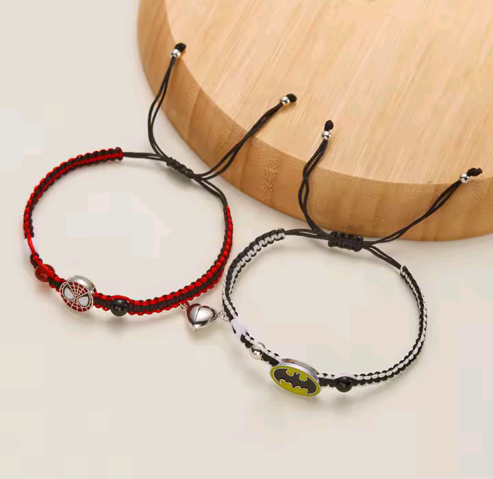 couple's matching bracelets (hello kitty, spiderman, batman)