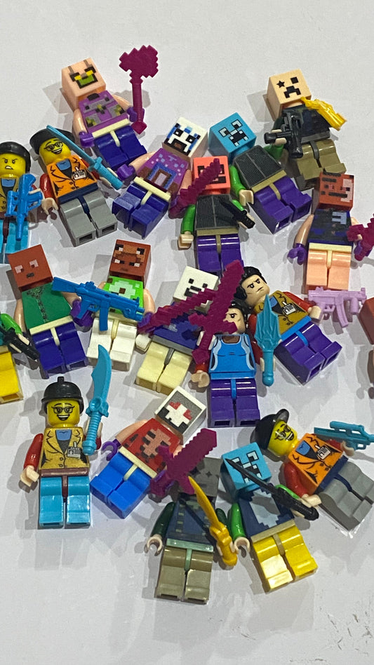 minecraft legos (available as keychains)