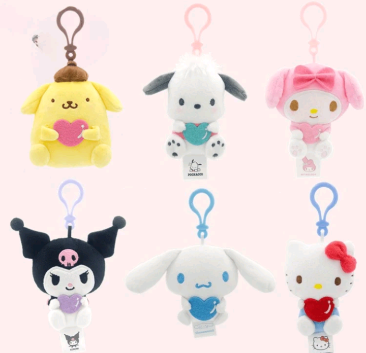 sanrio plush keychains