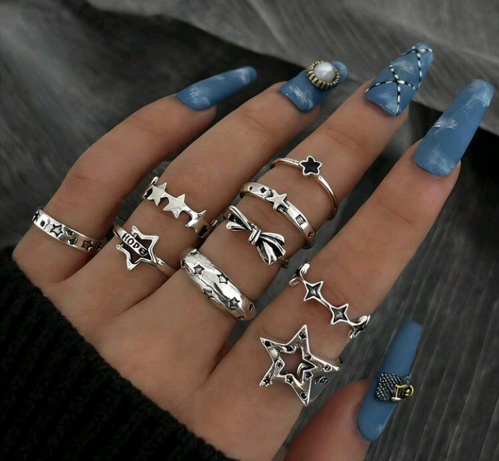 star rings set (9 rings)