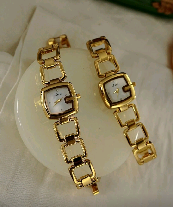 hollow strap golden watch 1pc
