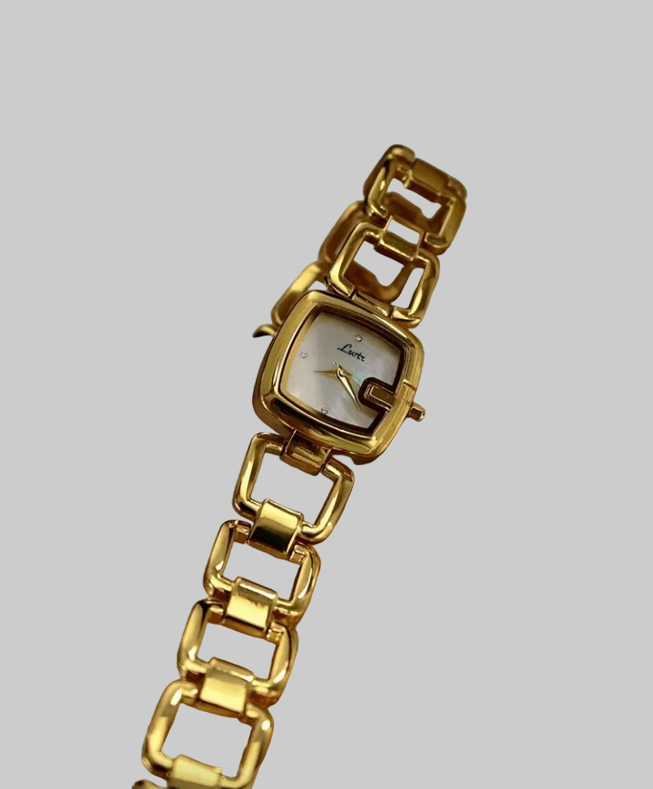 hollow strap golden watch 1pc