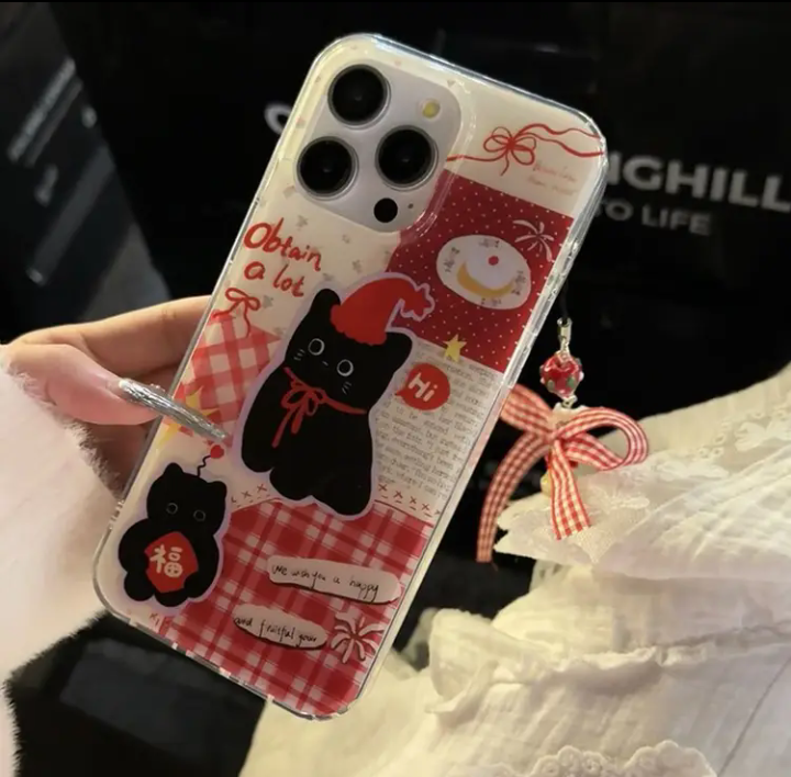kitty phone case with charm (vivo)
