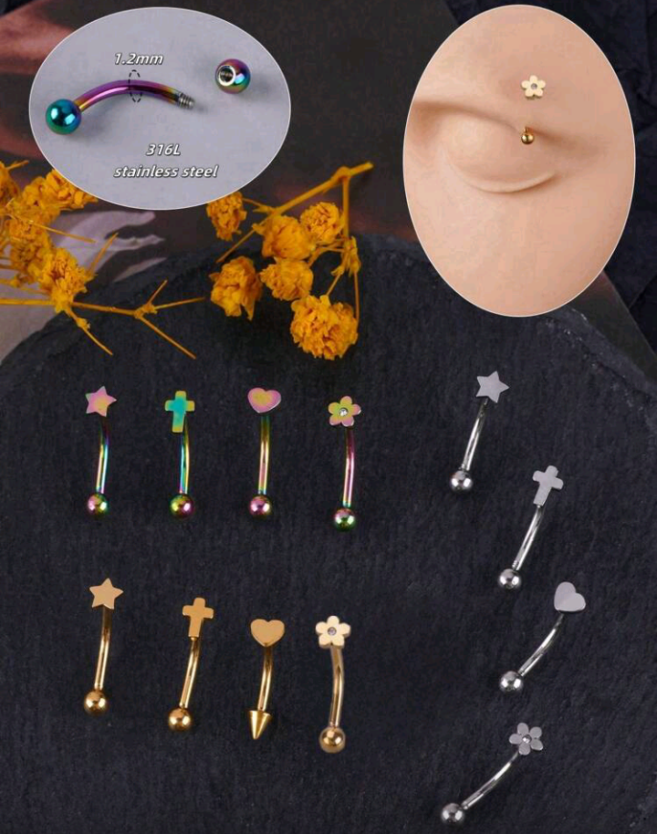 eye brow piercing 1 pc (stainless steel)