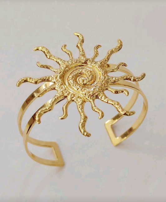 golden arm cuffs/chunky bangles