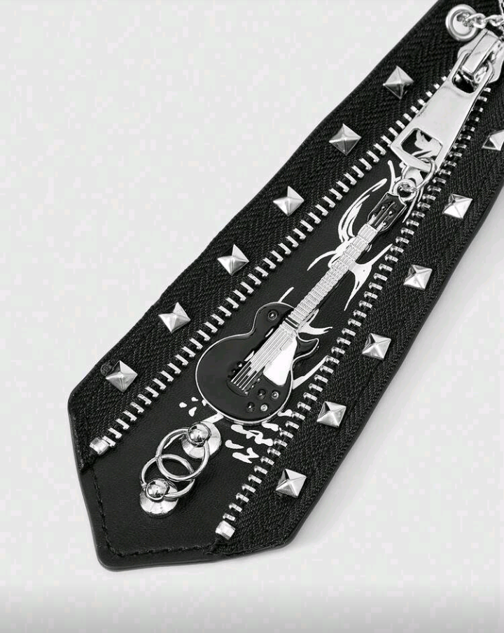 rockstar zipper choker tie