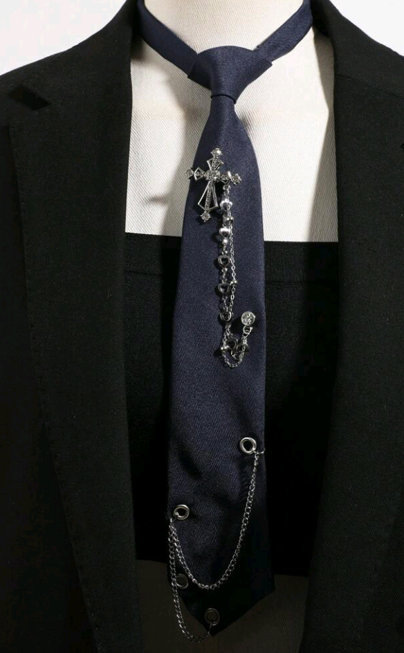 cross chain tie (available in 5 colors)