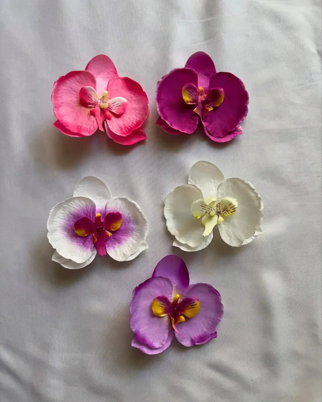 orchid hair clips