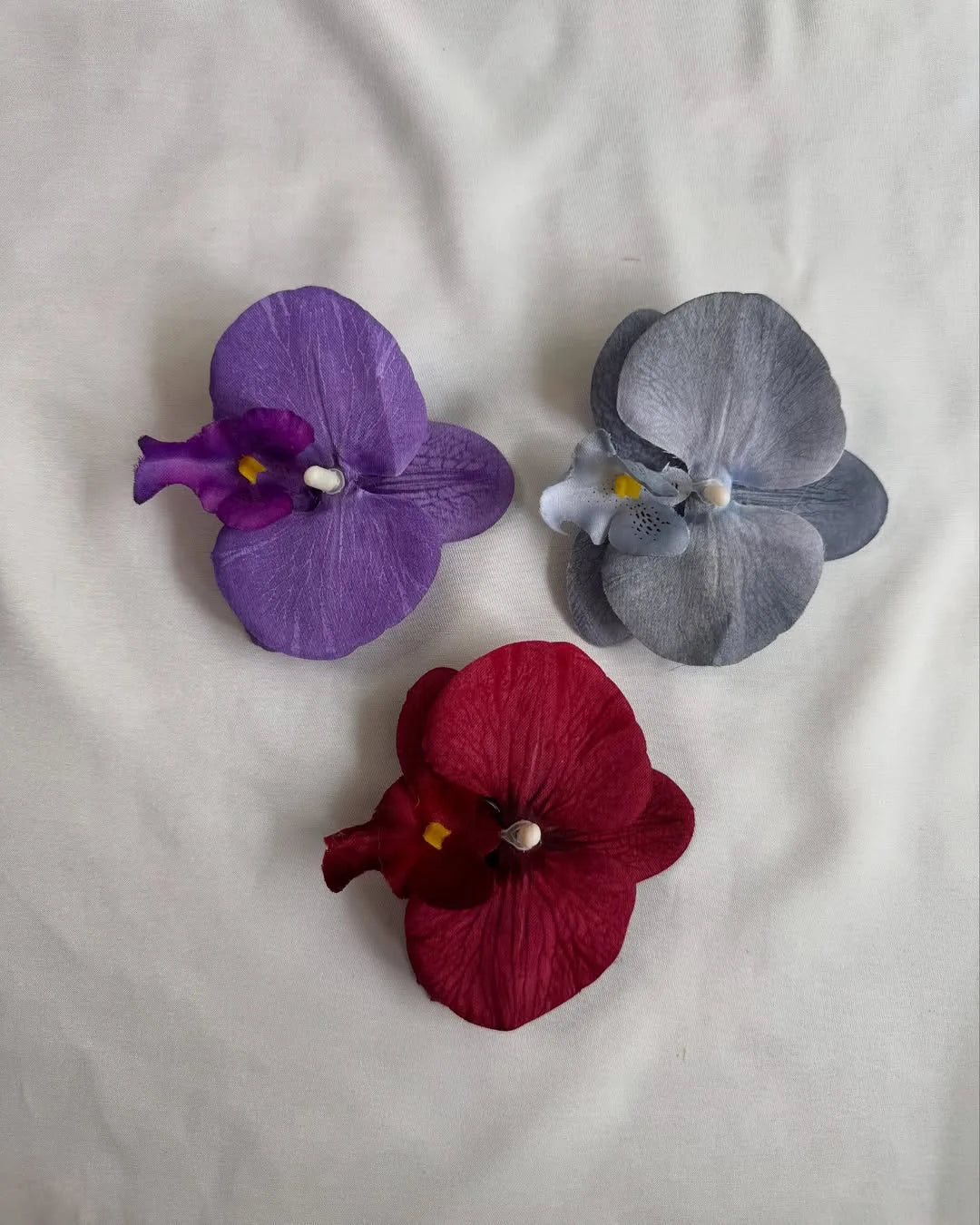 orchid hair clips