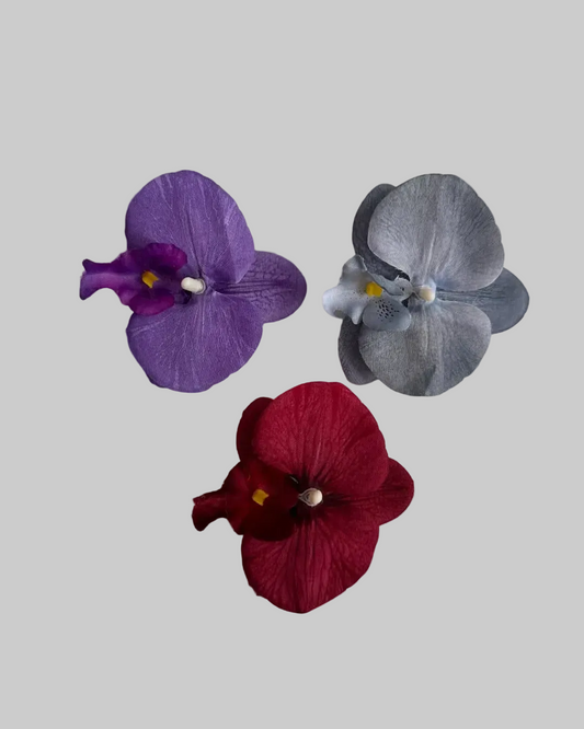 orchid hair clips
