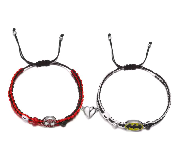 couple's matching bracelets (hello kitty, spiderman, batman)