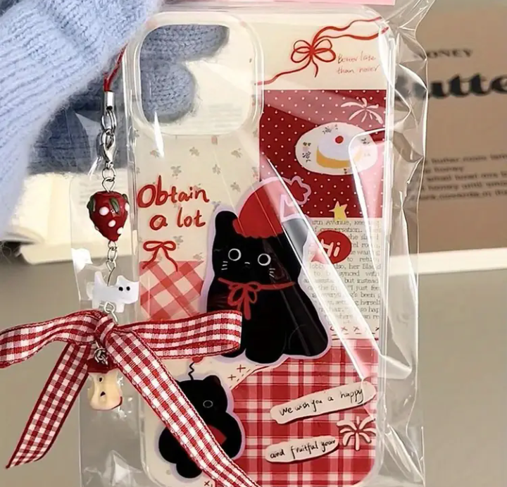 kitty phone case with charm (vivo)