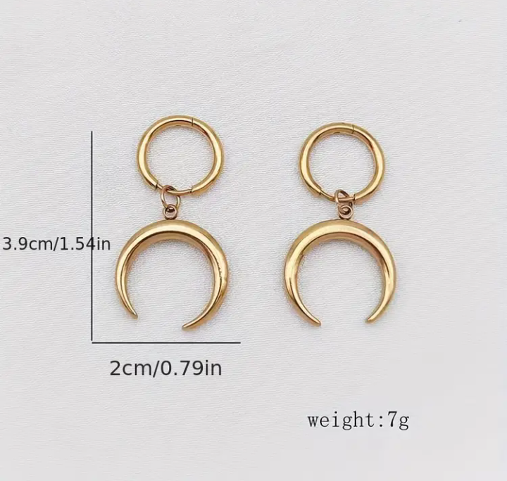gold celestial earrings