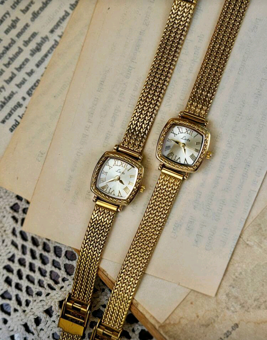 minimalist dainty gold watch (1 pc)
