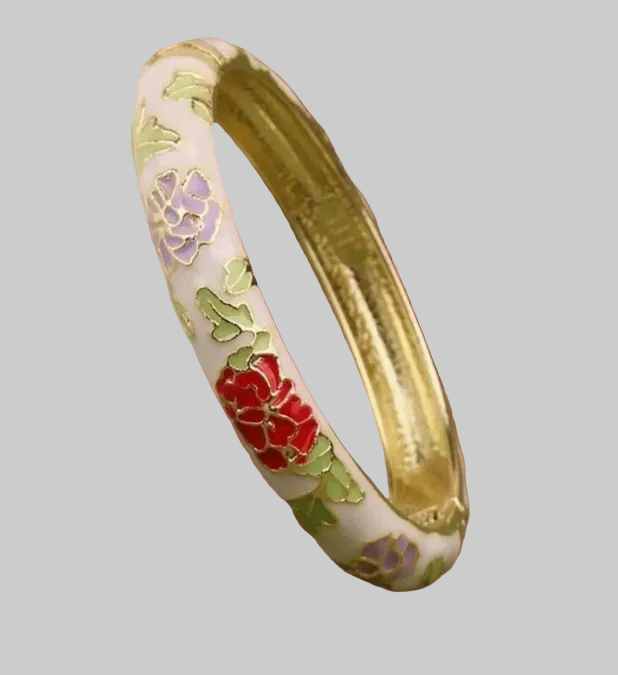 muse enamel floral bangles